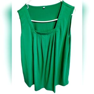 Emerald Green Sleevless blouse XL